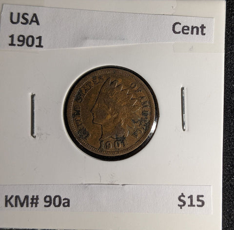 USA 1901 Cent KM# 90a #015 #29B