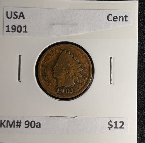 USA 1901 Cent KM# 90a #014 #29B