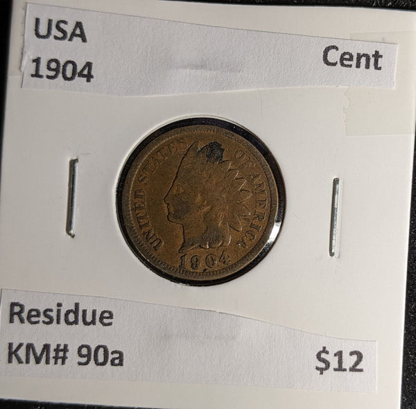 USA 1904 Cent KM# 90a Residue #044 #29C