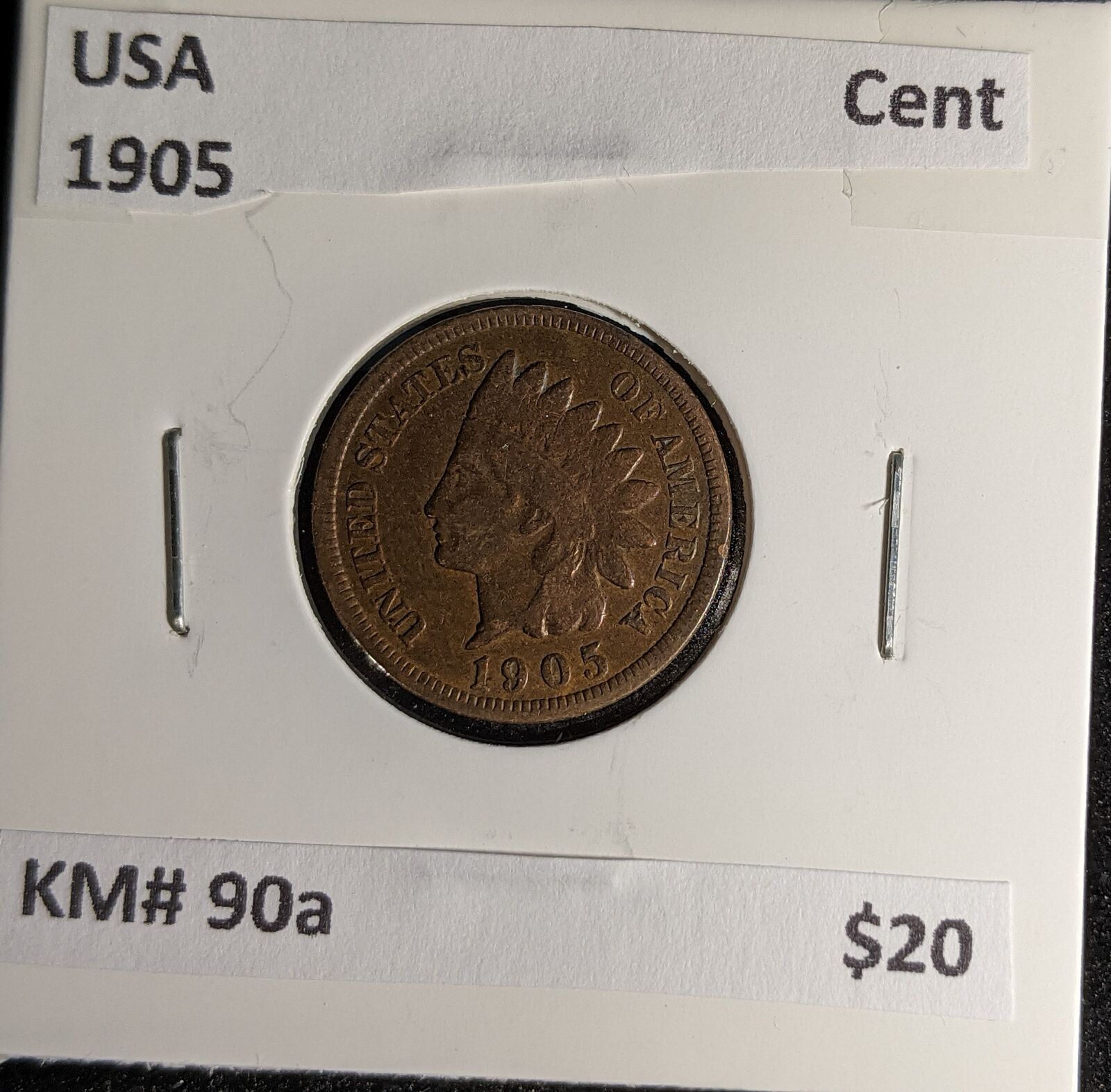 USA 1905 Cent KM# 90a #007 #30A