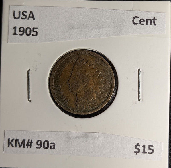 USA 1905 Cent KM# 90a #047 #30A