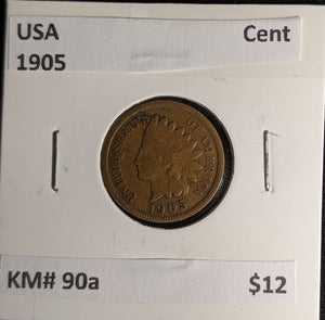 USA 1905 Cent KM# 90a #253 #30A