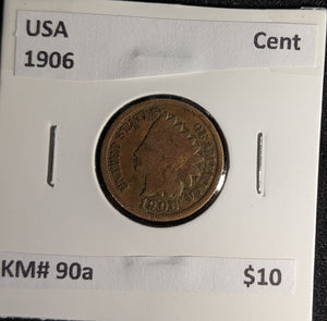 USA 1906 Cent KM# 90a #029 #30A