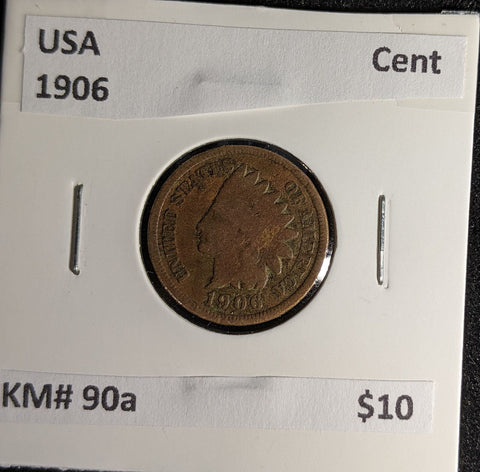 USA 1906 Cent KM# 90a #029 #30A