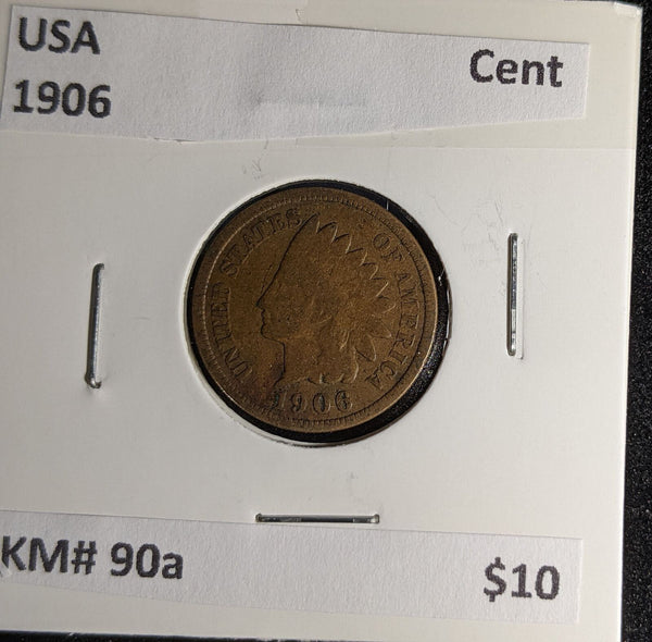 USA 1906 Cent KM# 90a #008 #30A