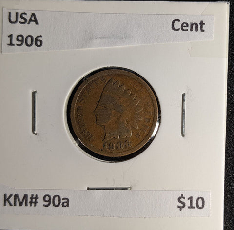 USA 1906 Cent KM# 90a #026 #30A