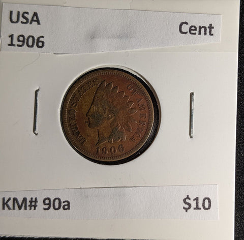 USA 1906 Cent KM# 90a #274 #30A