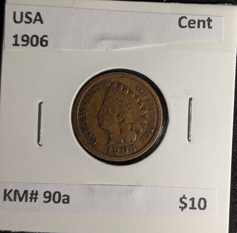 USA 1906 Cent KM# 90a #038 #30A