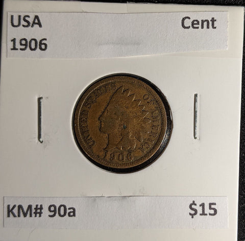 USA 1906 Cent KM# 90a #278 #30A