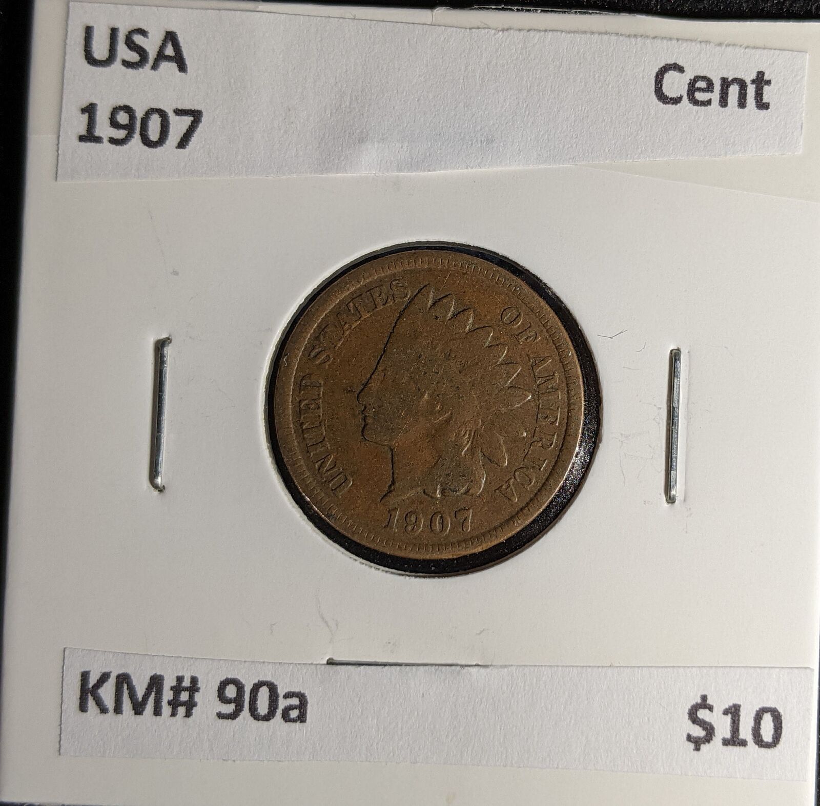 USA 1907 Cent KM# 90a #259 #30A