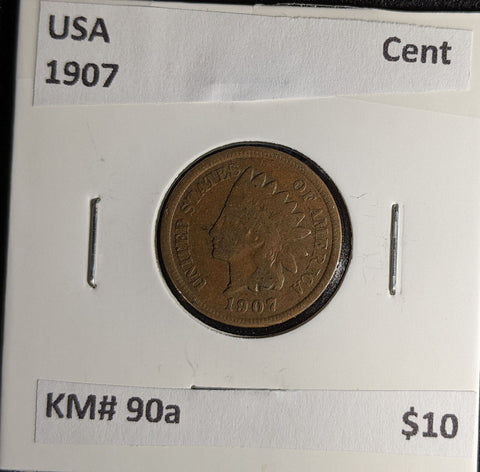 USA 1907 Cent KM# 90a #259 #30A