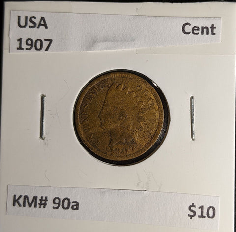 USA 1907 Cent KM# 90a #004 #30A