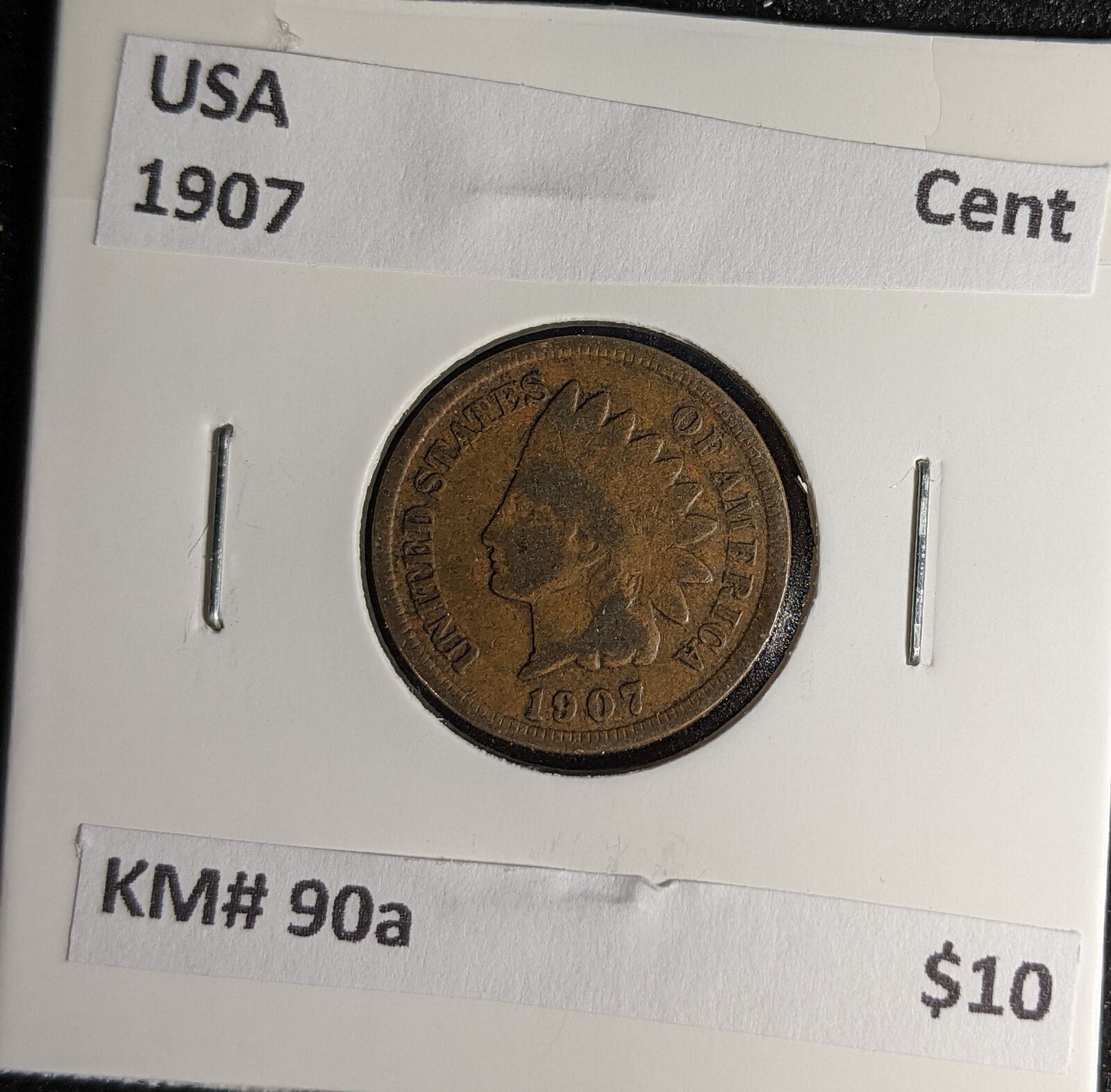 USA 1907 Cent KM# 90a #205 #30A