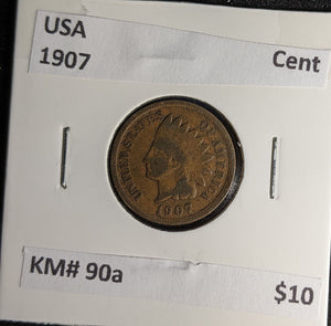 USA 1907 Cent KM# 90a #205 #30A