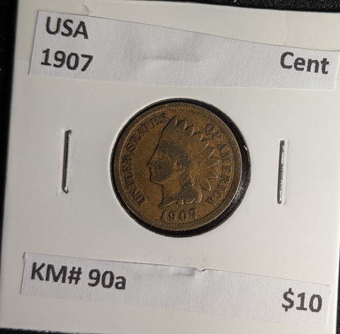 USA 1907 Cent KM# 90a #205 #30A
