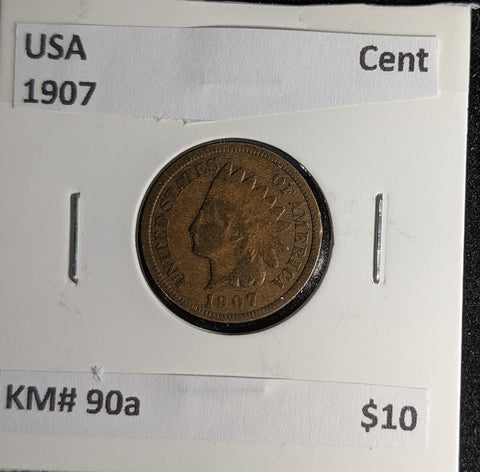 USA 1907 Cent KM# 90a #024 #30A