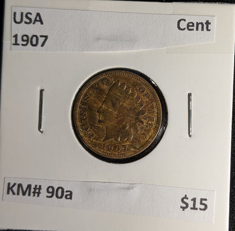 USA 1907 Cent KM# 90a #209 #30A