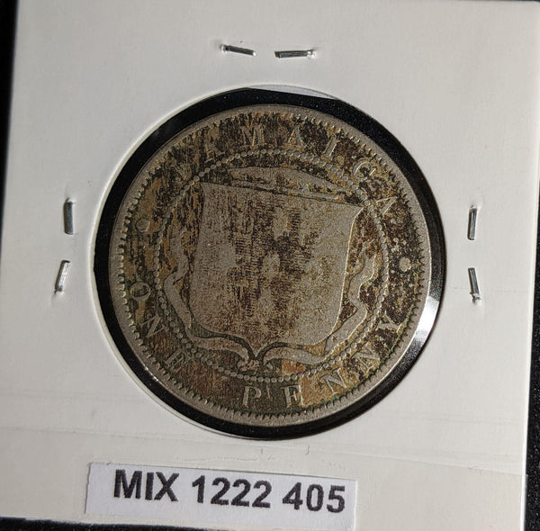 Jamaica 1871 Penny KM# 17 #405 #30B