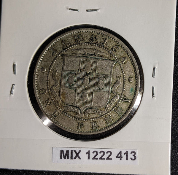 Jamaica 1926 Penny KM# 26 Scratches #413 #30B