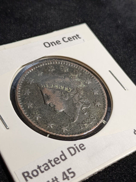 USA 1833 One Cent KM# 45 Rotated Die #233 #30C