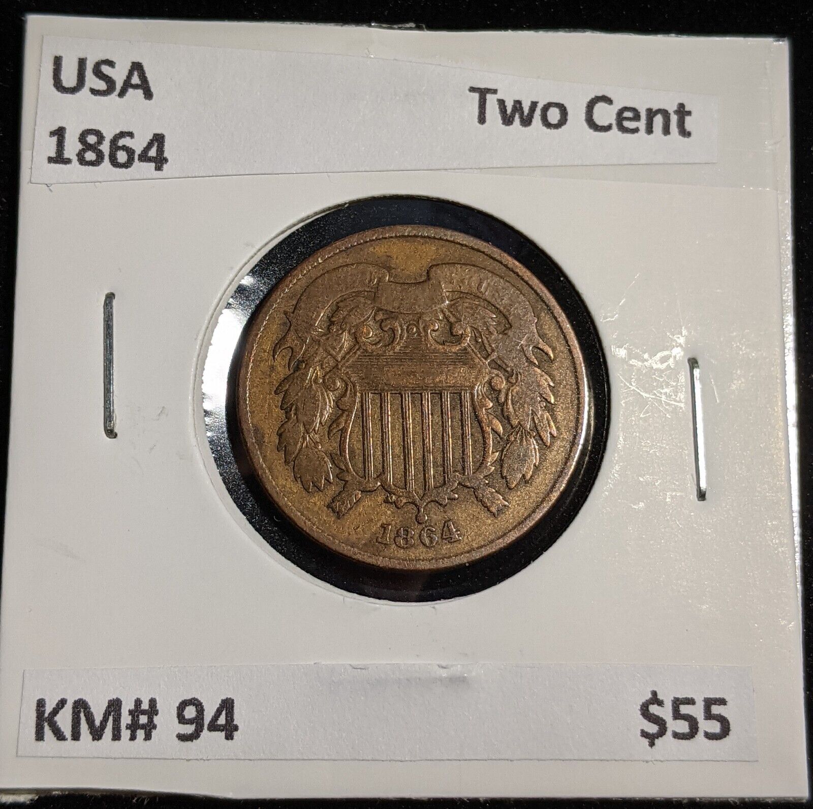 USA 1864 Two Cent KM# 94 #238 #31A