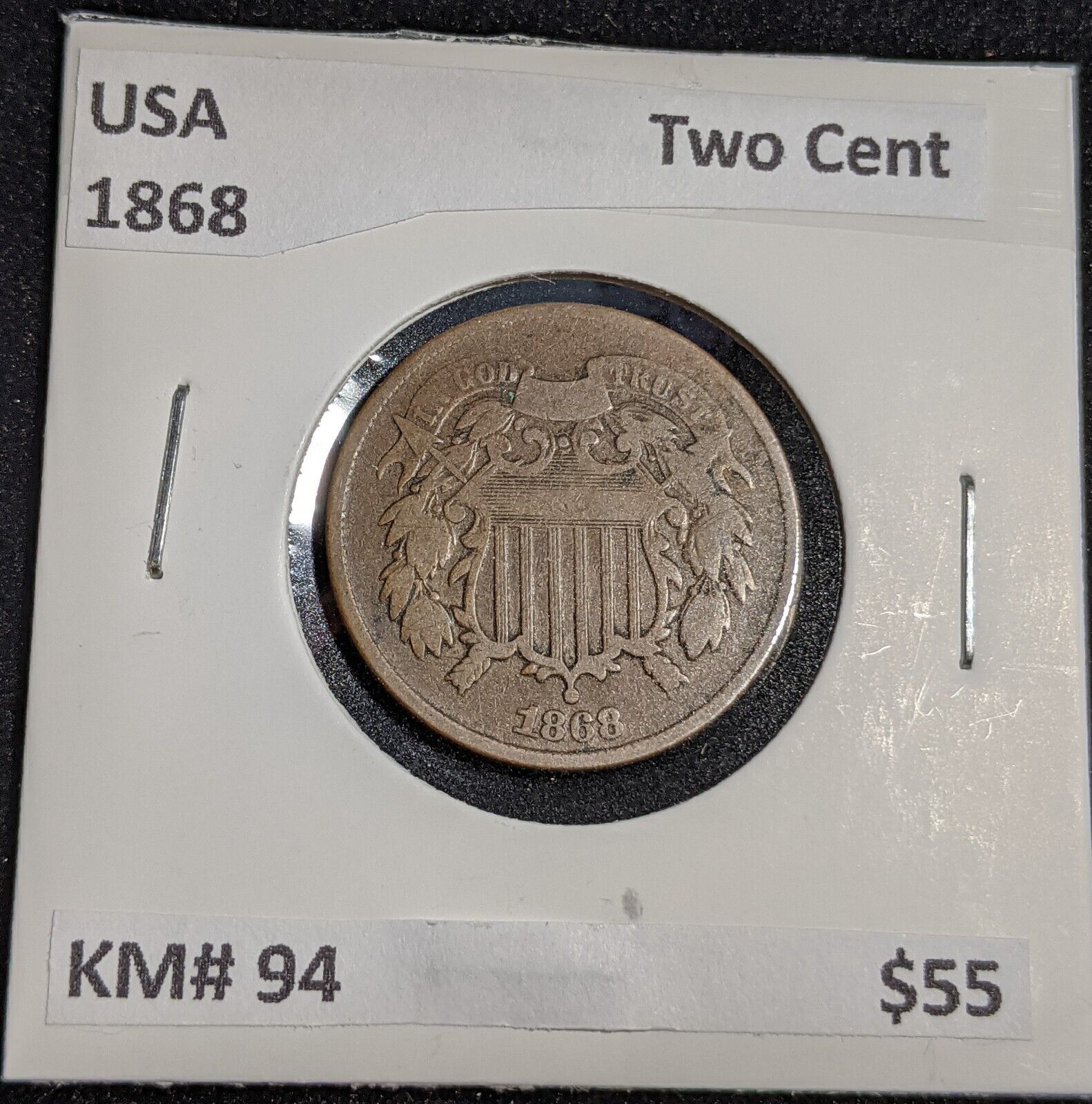 USA 1868 Two Cent KM# 94 #266 #31A