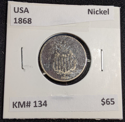 USA 1868 Nickel KM# 134 #264 #31A