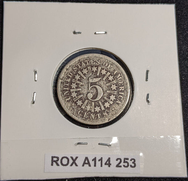 USA 1866 Rays Nickel KM# 96 Residue #253 #31A