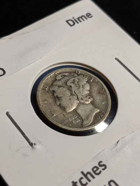USA 1927 D Dime KM# 140 Scratches #636 #31A
