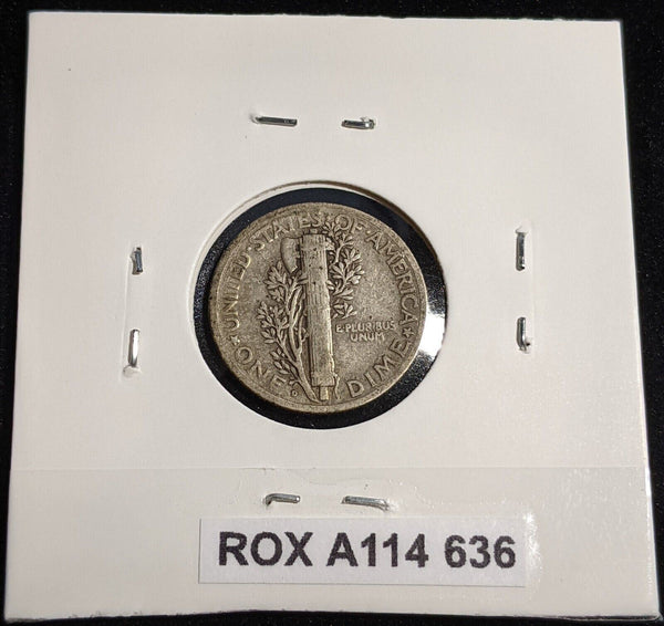 USA 1927 D Dime KM# 140 Scratches #636 #31A