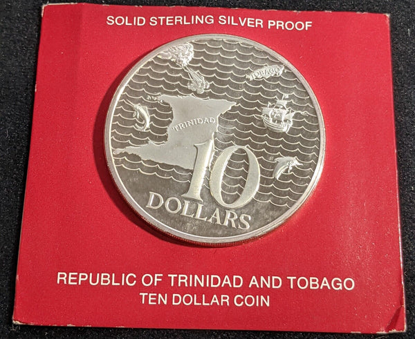 Trinidad & Tobago Proof 1976 Silver 10 Dollars KM# 36a #126