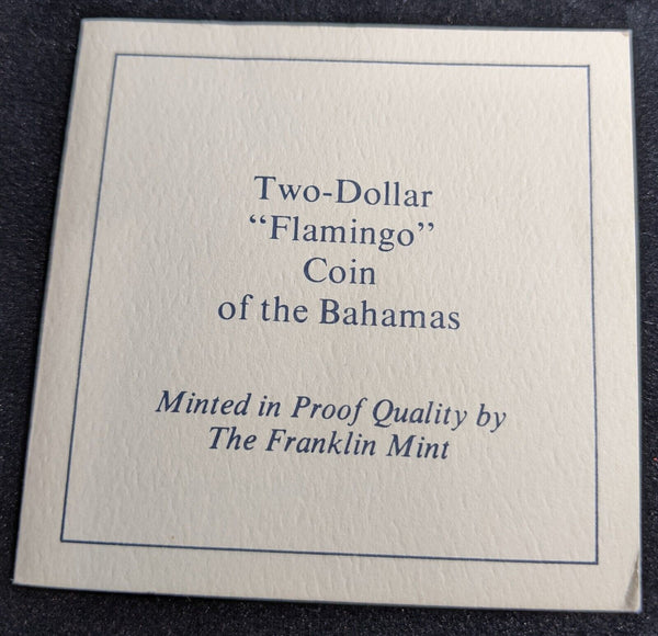 Bahamas Proof 1973 Silver 2 Dollars KM# 23 spot mark #114