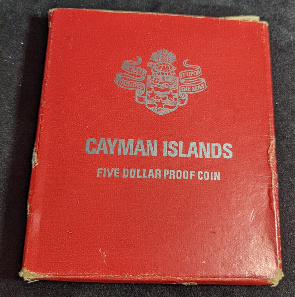 Cayman Islands Proof Silver 1977 $5 Five Dollar KM# 8 #120