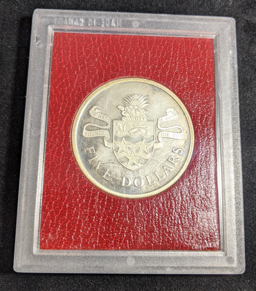 Cayman Islands Proof Silver 1977 $5 Five Dollar KM# 8 #120
