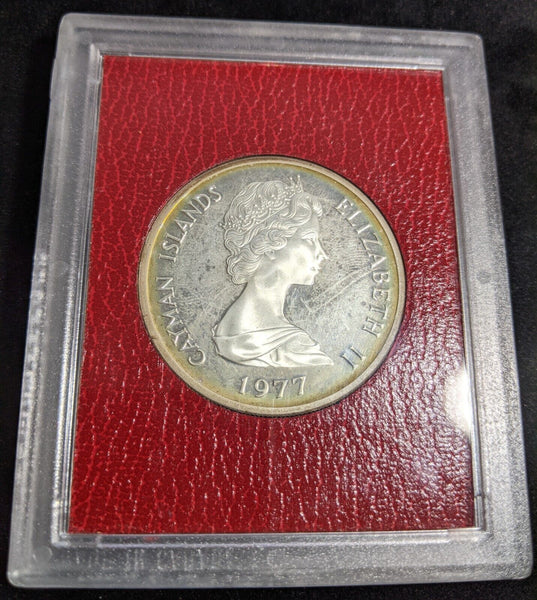 Cayman Islands Proof Silver 1977 $5 Five Dollar KM# 8 #120