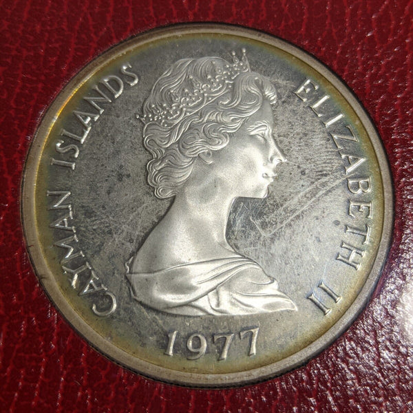 Cayman Islands Proof Silver 1977 $5 Five Dollar KM# 8 #120
