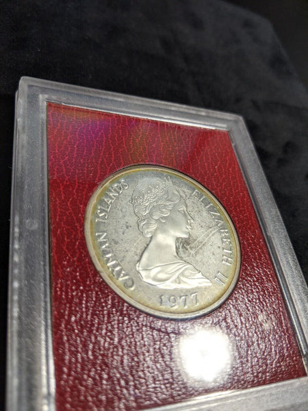 Cayman Islands Proof Silver 1977 $5 Five Dollar KM# 8 #120