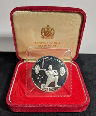 West Samoa proof 1976 Tala Weightlifting Silver olympic games km22a #2059