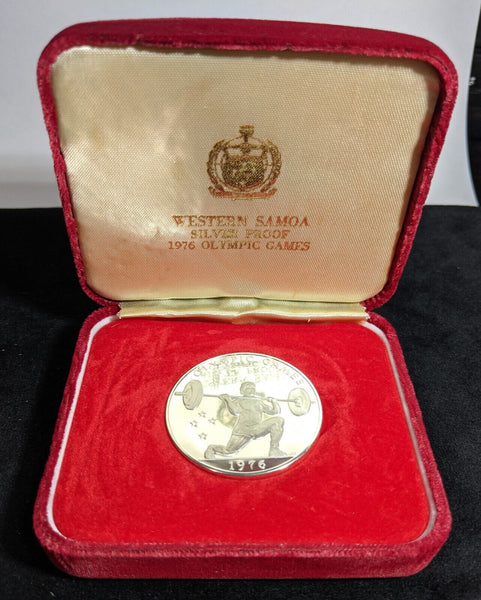 West Samoa proof 1976 Tala Weightlifting Silver olympic games km22a #2059