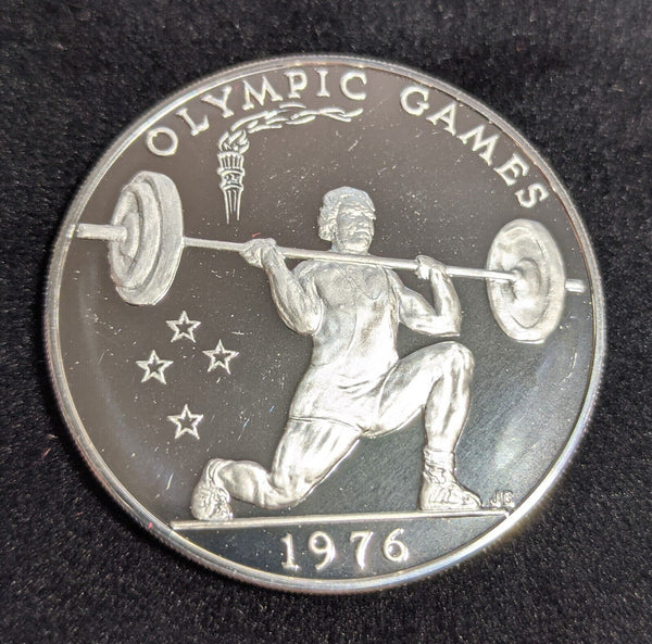 West Samoa proof 1976 Tala Weightlifting Silver olympic games km22a #2059