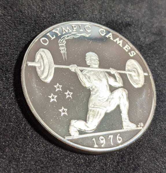 West Samoa proof 1976 Tala Weightlifting Silver olympic games km22a #2059