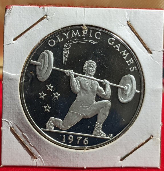 West Samoa proof 1976 Tala Weightlifting Silver olympic games km22a #113