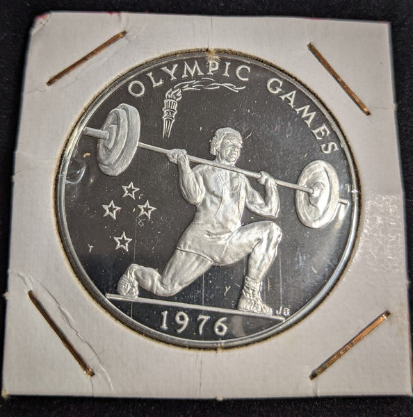 West Samoa proof 1976 Tala Weightlifting Silver olympic games km22a #113