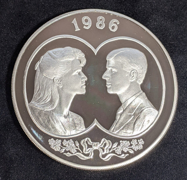 Falkland Islands Proof 1986 25 Pounds Silver Prince Andrew's Wedding KM# 23 #002