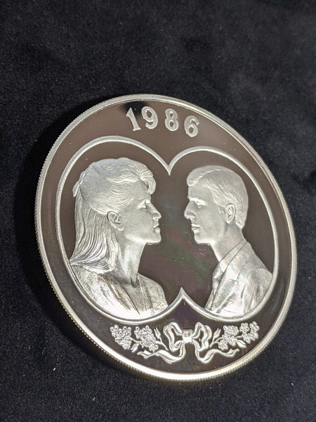 Falkland Islands Proof 1986 25 Pounds Silver Prince Andrew's Wedding KM# 23 #002