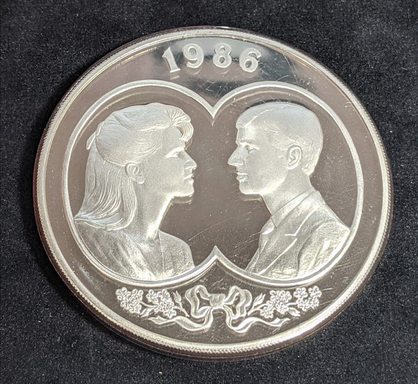 Falkland Islands Proof 1986 25 Pounds Silver Prince Andrew's Wedding KM# 23 #002