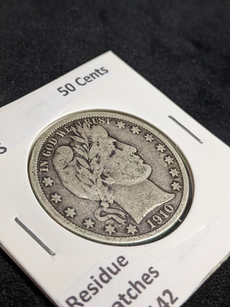 USA 1910 S 50 Cents Residue Scratches KM# 142 #101 #31B