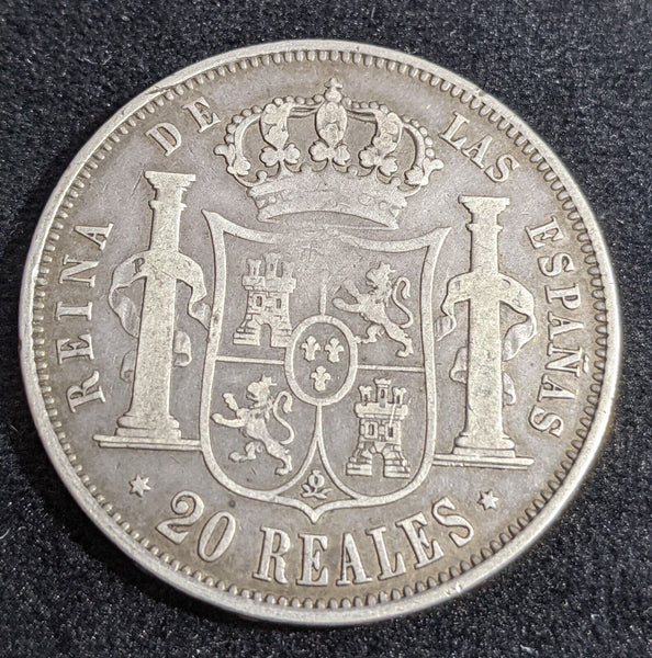 Spain 1850 Madrid 20 Reales KM# 593.2 #001 #31A