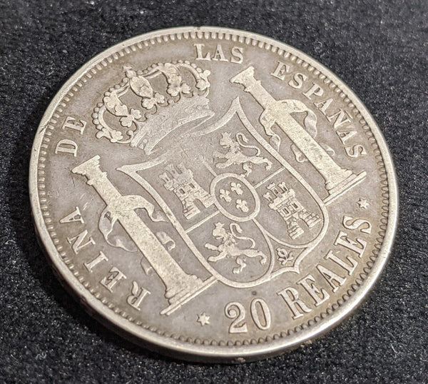 Spain 1850 Madrid 20 Reales KM# 593.2 #001 #31A