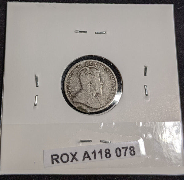 Canada 1902 5 Cents Residue KM# 9 Cleaned #078 #31C